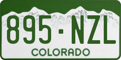 CO license plate 895NZL