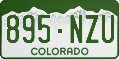 CO license plate 895NZU