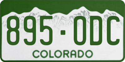 CO license plate 895ODC