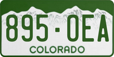 CO license plate 895OEA