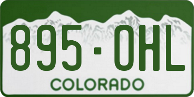 CO license plate 895OHL