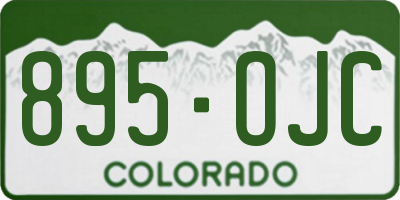 CO license plate 895OJC