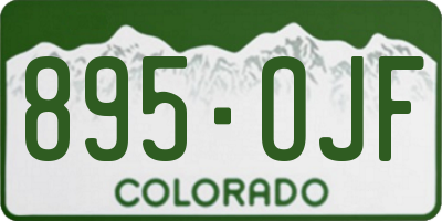 CO license plate 895OJF