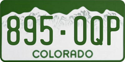 CO license plate 895OQP