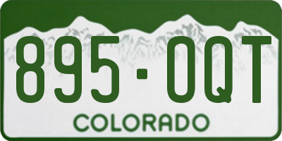 CO license plate 895OQT