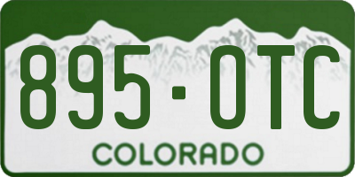 CO license plate 895OTC