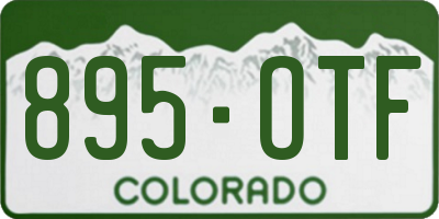 CO license plate 895OTF