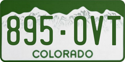 CO license plate 895OVT
