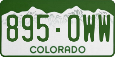 CO license plate 895OWW