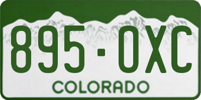 CO license plate 895OXC