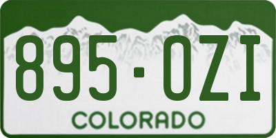 CO license plate 895OZI