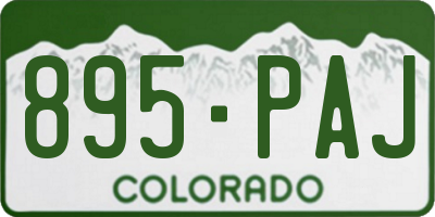 CO license plate 895PAJ