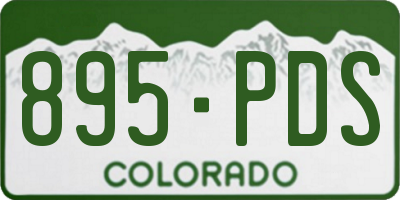 CO license plate 895PDS