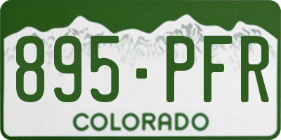 CO license plate 895PFR