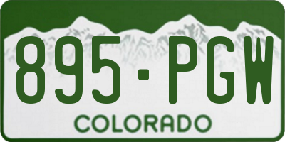 CO license plate 895PGW