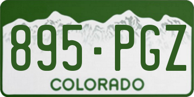 CO license plate 895PGZ