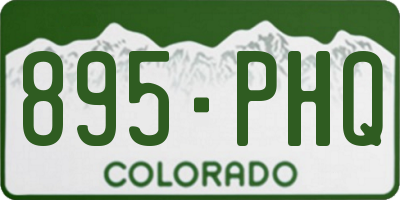CO license plate 895PHQ