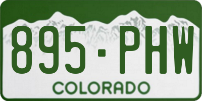 CO license plate 895PHW