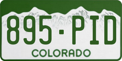 CO license plate 895PID