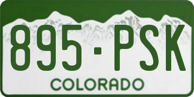 CO license plate 895PSK