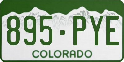 CO license plate 895PYE
