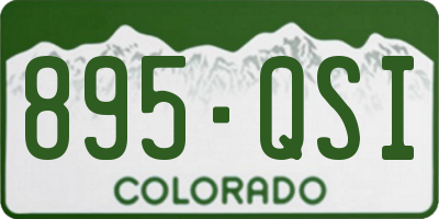 CO license plate 895QSI