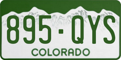 CO license plate 895QYS