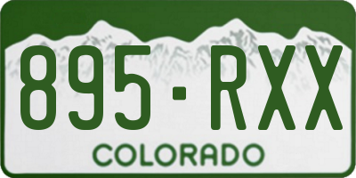 CO license plate 895RXX