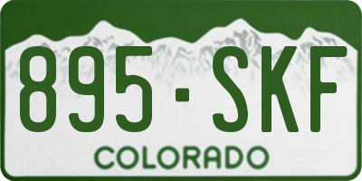 CO license plate 895SKF