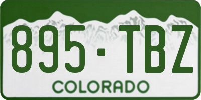 CO license plate 895TBZ