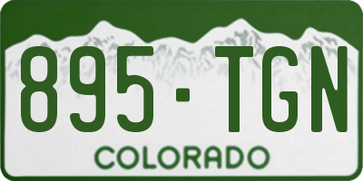 CO license plate 895TGN