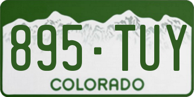 CO license plate 895TUY