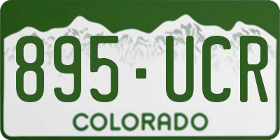 CO license plate 895UCR