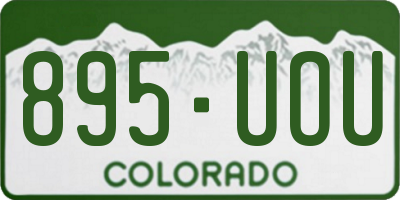 CO license plate 895UOU