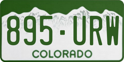 CO license plate 895URW