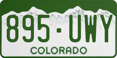 CO license plate 895UWY