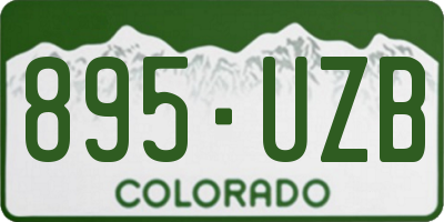 CO license plate 895UZB