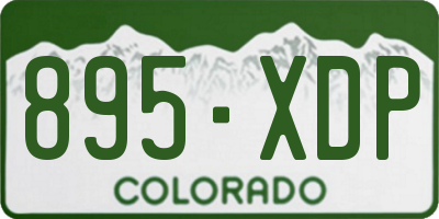 CO license plate 895XDP
