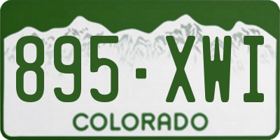 CO license plate 895XWI