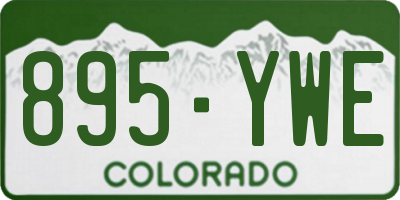 CO license plate 895YWE