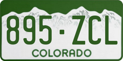 CO license plate 895ZCL