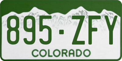 CO license plate 895ZFY