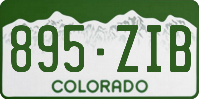 CO license plate 895ZIB