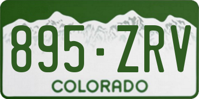 CO license plate 895ZRV