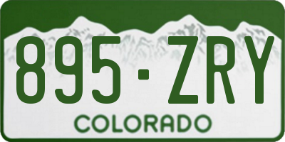 CO license plate 895ZRY
