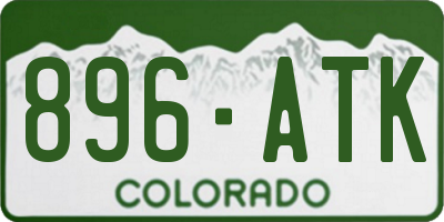 CO license plate 896ATK