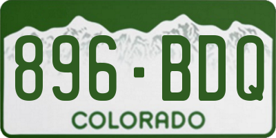 CO license plate 896BDQ