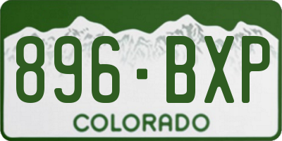 CO license plate 896BXP