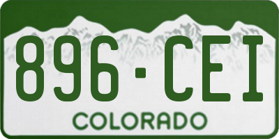CO license plate 896CEI