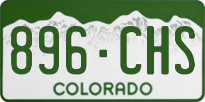CO license plate 896CHS
